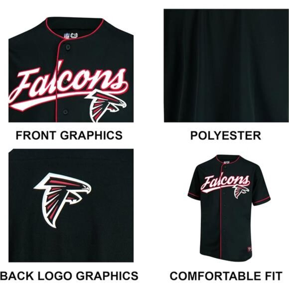 NEW NFL Jacksonville Jaguars Game Day Button Down Baseball Mesh Jersey - Picture 4 of 5